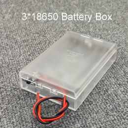 Accessories 18650 Battery Box DIY Battery Holder 3X18650 Case Series With Switch Cable With Cover 3*18650 Weldingfree Transparent