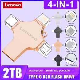 Adapter Lenovo Flash Drives OTG Pendrive Usb 3.0 High Speed C Type Usb 4IN1 Usb C Stick 2 Tb Flash Memory Flash Disc For Iphone/ps5