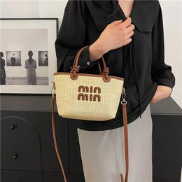 Shoulder Bags 2024 Summer Grass Basg For Women Bohemian Beach Bag Designer Cute Purses And Handbags