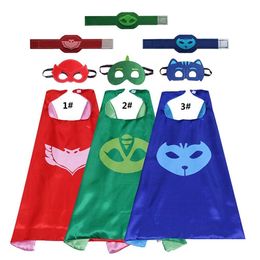 Theme Costume Double Layer Superhero Cape Mask Wristband Set Cartoon Halloween Costumes Fancy Dress For Kids Cosplay Amaya Connor Gr Dh4Ow