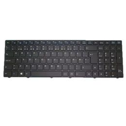 Laptop Backlit Keyboard For CLEVO N750 Norwegian With Black Frame