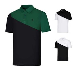 Men's T-Shirts 2024 Shirts for Men Dry Fit Performance Short Slve Moire Wicking Polo Shirts Y240506