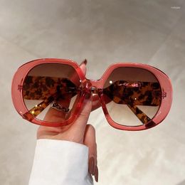 Sunglasses KAMMPT Oversized Round Men Women Trendy In Gradient Candy Colour Shades Goggle Fashion Ins UV400 Eyewear