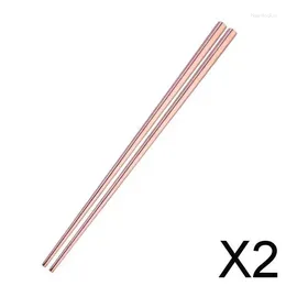 Chopsticks 2x304 Stainless Steel Square Polished For Kitchen El Rose Gold
