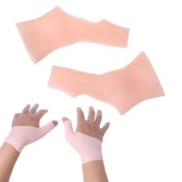 Gloves 2Pcs/Pair Silicone Gel Wrist Support Braces Fingerless Compression Gloves Thumb Stabiliser for Pain Relief Arthritis Tendonitis