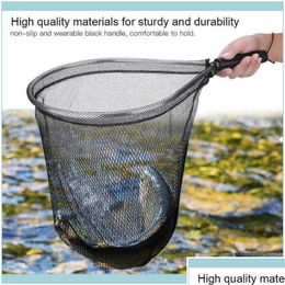 Fishing Accessories Sports Outdoors Aessories Portable Black Aluminium Alloyfly Net Folding Line Tackle Fish Fishnet Durable Dip Cage E Otoey