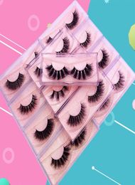 Curling Thick Mink False Eyelashes Soft Light Reusable Handmade 3D Fake Lashes Natural Long Crisscross Easy To Wear With Lovely Pi2668442