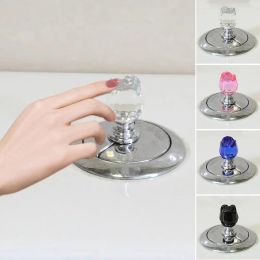 Plungers Rose Handle Toilet Press Button Long Nail Protector Press Tank Push Switch Toilet Bath Room Water Press Flush Button Home Tool