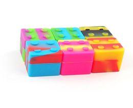 Home Storage Silicone Square Shape Dab Jars Smoke Bottles Smoking Accessories Wax Oil Container6456391