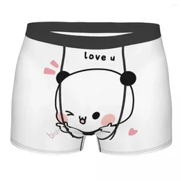 Underpants Men Bear Panda Dudu Finger Guns Love Underwear Novelty Boxer Briefs Shorts Panties Homme Breathable S-XXL