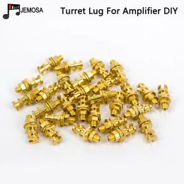 Amplifier DIY Turret lug Project Audio Strip Tag Board Turret Board Terminal Lug For Tube Amplifier DIY Kit Copper Plated Gold Turret