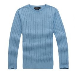 Designers Mens Sweater Round Neck Polo Knitted Jumpers Warm Fleece Twist Braid Embroided Pullover