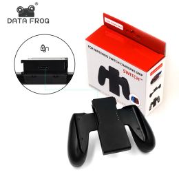 Chargers DATA FROG Grip Handle Charging Dock Station Charger Chargeable Stand For Nintendo Switch OLED Joy Pad Handle Controller Charger
