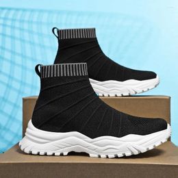 Casual Shoes High Socks Help Men 45 Sets Foot In Spring And Summer Leisure Tidal 46 Large Base Shoe Joker Big Yards Weave Sneakers