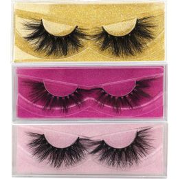 Eyelashes de vison 3D de 25 mm 100 cílios de cabelo de vison de reajentos Extensões de cílios individuais logotipo privado Caixa de embalagem falsa personalizada PR1940541