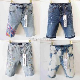 Mens Jeans Purple Jeans Short Mens Short Designer Jeans Straight Holes Casual Summer Night Club Blue Womens Shorts Style Luxury Patch Same Style Purple Brand Jeans10