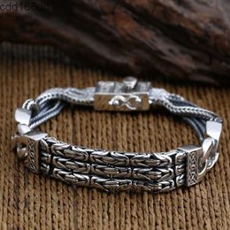 Charm Bracelets S925 Sterling Silver Color Bracelets for Men Women S925 Solid Thai Silver Chain Bracelets Fine Jewelry Birthday Best Gifts