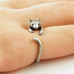Cluster Rings SANSANGO Vintage Knuckle Ring Adjustable Mouse Elephant Animal Wrap Weeding Open Ladies Fashion Jewelry Gifts