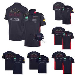 HQ Clothes F1 Model Clothing Tide Brand Team Perez Cardigan Polo Shirt Polyester Quick-drying Cycle Riding Suit with the Sa give away hat num 1 11 logo NT90