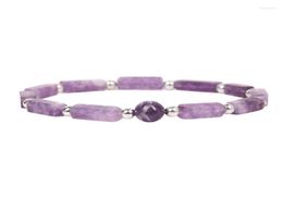 Bangle Amethyst Body Purify Slimming Magnetic Natural Bracelet Antis Fatigue Gemstone Chakra Stretch Gold Prom NecklaceBangle Kent9797418