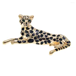 Brooches Women Men Enamel Leopard Brooch Fashion Animal Suit Accessory