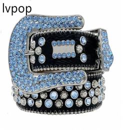 Designer Belt Simon mens Belts for women designers Shiny diamond belt blue black white red high quality8958508