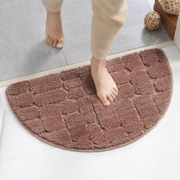 Carpets Superfine Fibre Absorbent Floor Mat Comfortable Semicircle Door Living Room Bedroom Bathroom Entrance Carpet
