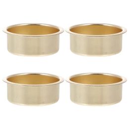 Candles 4pcs Candle Holder Iron Candle Cups Aromatherapy Making Cup Metal Tins Wedding Centerpieces Container Tealight Base 41x41x17MM