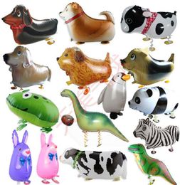 Walking Pet Balloons Animal Helium Aluminum Cartoon Aluminum film Balloons Multicolor Lovely forest Animal Balloon Birthday Weddin8214537