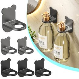 Dispensers Universal Shower Gel Bottle Rack Adjustable Shampoo Bottle Holder Wall Mounted Hand Soap Dispenser Hook Bathroom Kitchen Hooks