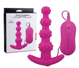 Silicone butt plug sex anal plug vibrator sex toy anal ball 10 vibrating functions anal beads2101605