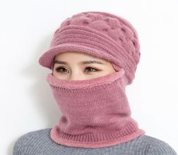 BINGYUANHAOXUAN 2018 New Winter Knitted Hat Women Balaclava Mask Warm Thick Skullies Beanies Female Outdoor Ski Cap D181106015458765