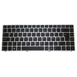 Laptop Backlit Keyboard For CLEVO P640 MP-13C26DKJ4306 6-80-N13B0-031-1 Denmark DM Silver Frame