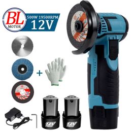 Sliper 12v Mini Brushless Angle Grinder with Rechargeable Lithium Battery Cordless Polishing Hine Diamond Cutting with Accessories