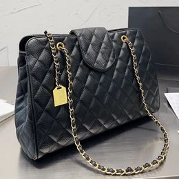 CHANEI Designer Women Messenger Bag Quilted Large Chain Tote Bag France Luxury Cross Body Bag Cowhide Leather Black Shoulder Bags Lady Weave