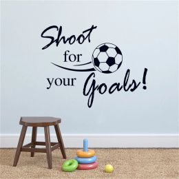 Stickers English Letters flying football Shoot for Your Goal wall sticker home decals stickers for Kids Room living room vinyl PH274