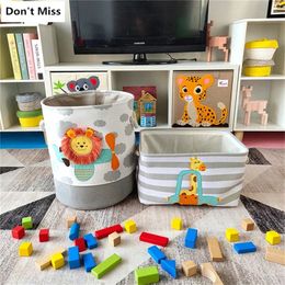 Large cartoon lion folding laundry basket childrens clothing storage basket toy organizer basket Sundries storage bucket 240426