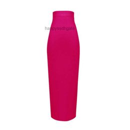 Skirts Skirts Women Candy Color Sexy Neon Green Pink Orange Yellow Knee Length Midi Bandage Skirt 2022 Designer Pencil Faldas 78cm