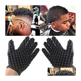 Hair Brushes Magic Curl Sponge Gloves For Barbers Wave Twist Brush Styling Tool Curly Care Drop Delivery Products Tools Dh61Q