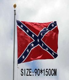 100 pcs Dixie Battle Flags Civil War Confederate National Flags 15090cm Two Sides Printed Polyester Flags2584282