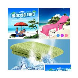 Chair Covers Microfiber Cold Lounge Er Quick-Dry Beach Blankets Portable With Strap Towels Blanket Drop Delivery Home Garden Textiles Dhm7N