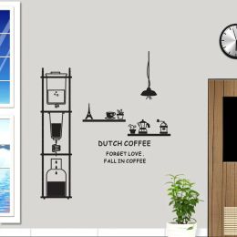 Stickers Coffee Shop Sticker Bean Milk tea Decal Cafe Cup Vinyl Art Wall Decals Decor Mural Decoration Break Coffee Glass Decals CAFE1009