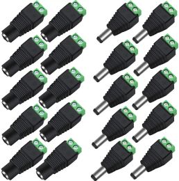 System Dc Connector Power Jack Plug Adapter 100 Pairs 12v 5a Male+female 2.1 X 5.5mm Power Connector for Cctv Camera Led Strip