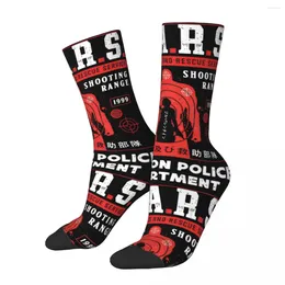 Men's Socks Residents Evils Raccoon City Shooting Range Men Women Polyester Spring Summer Autumn Winter Middle Tube Gifts