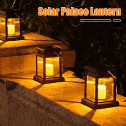 Decorations Solar Candle Lantern Auto On/Off Waterproof Solar Landscape Light Hanging Lantern Lights For Garden Path Yard Walkway Decor