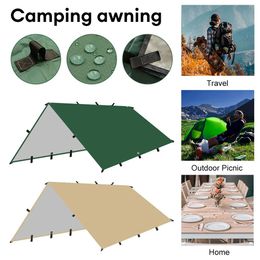 4x4m 3x4m 3x3m Awning Waterproof Tarp Tent Shade Ultralight Garden Canopy Sunshade Outdoor Camping Tourist Beach Sun Shelter 240419