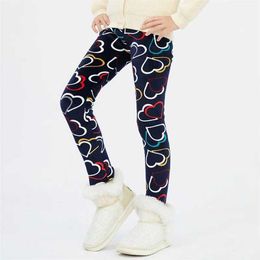 Trousers Shorts 4-13Y Girls Pants Autumn and Winter Childrens Trousers Warm Legs Thick Velvet Printed Childrens Pants Baby Girls Keep Their Legs WarmL2405L2405