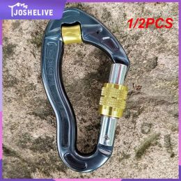 Accessories 1/2PCS Screwgate Climbing Mountaineering Carabiner with Pulley Wheel for Tree Carving Arborist Rigging Rappelling