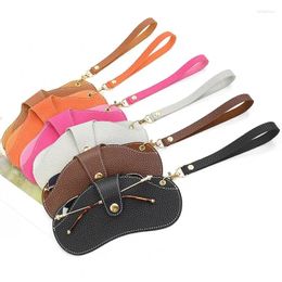 Storage Bags Aortable Leather Glasses Case Sunglasses Portable Soft Scratch Waterproof Proof Abrasion-Resistant