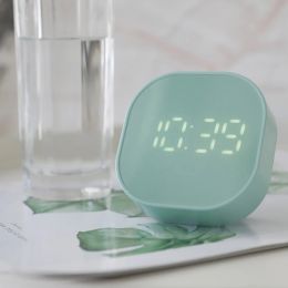 Clocks New Digital 12/24H Alarm Clock ,Temperature Display, Directly Powered by AAA Battery or USB Cable, and with Magnetic Adsorption